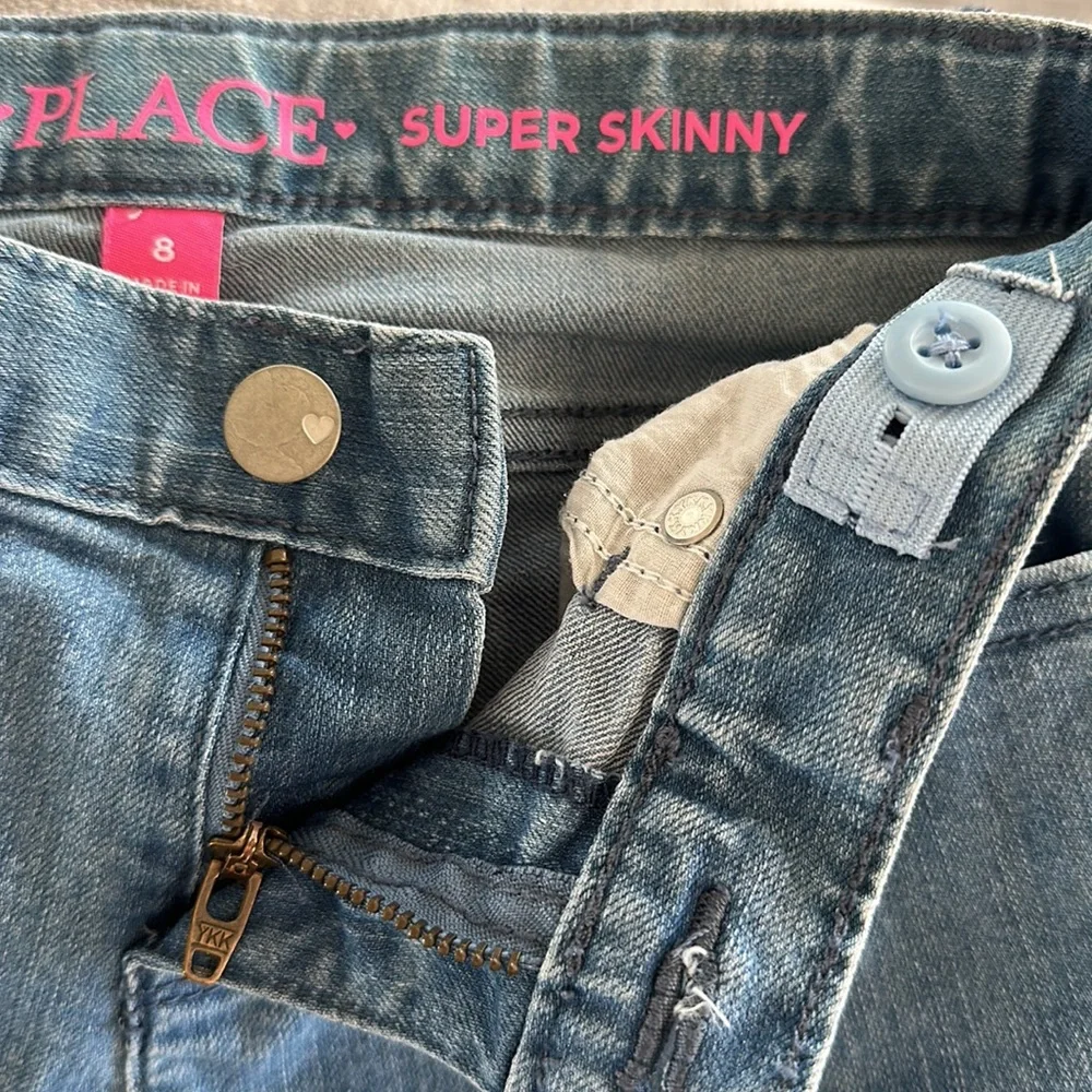 The Children’s Place Girls Light Wash Super Skinny Jeans Size 8
